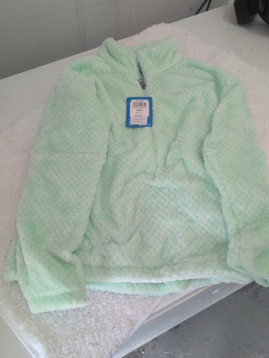 Columbia Other - Columbia Kids Mint Green Plush Half-Zip Puffer